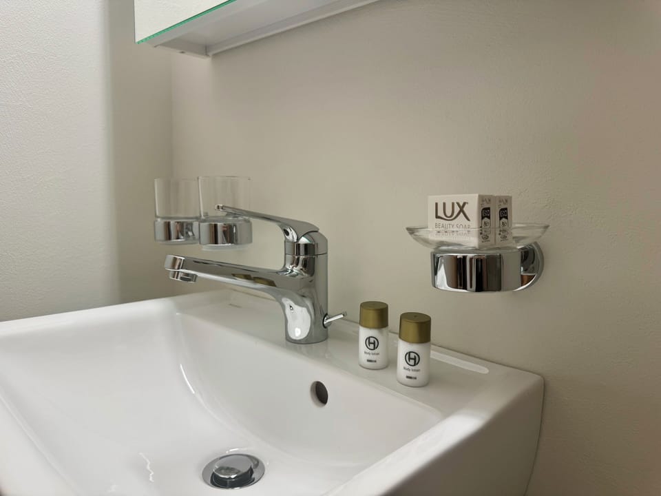 Double Room | Bathroom | Shower, hair dryer, towels, soap