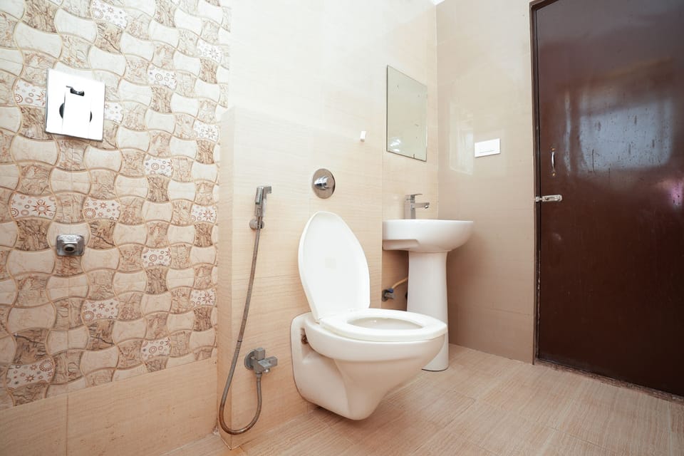 Shower, slippers, towels