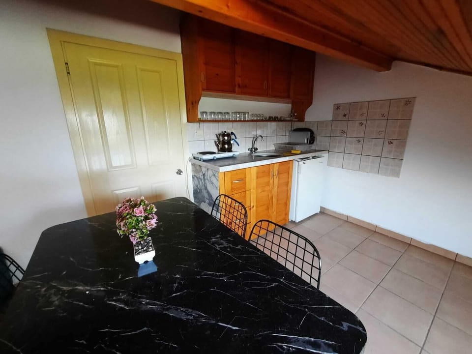 Comfort Loft, 1 Bedroom, Mountain View | Private kitchen | Mini-fridge, highchair, freezer, ice maker
