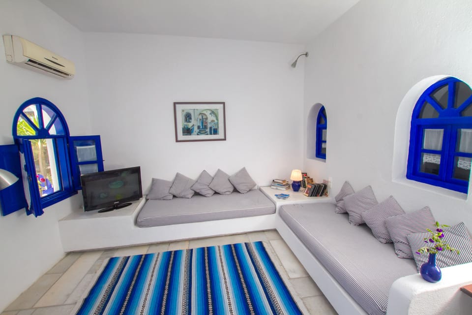 Grand Villa, 3 Bedrooms, Private Pool, Sea View (Villa Agis) | Living area