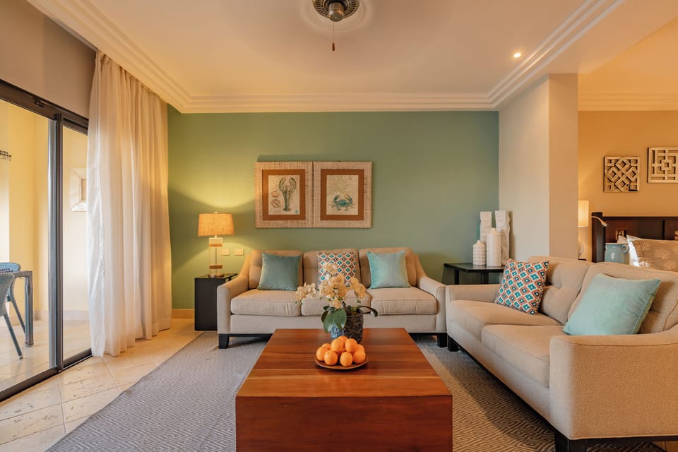 The Junior Suite, All-Inclusive | Living area | 32-inch LCD TV with satellite channels, TV