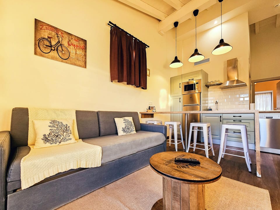 Apartment, 1 Bedroom, Terrace | Living area | Smart TV