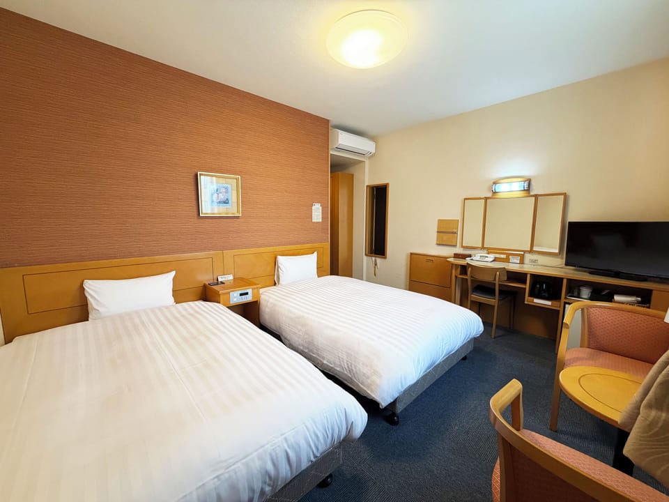 Desk, free WiFi, bed sheets