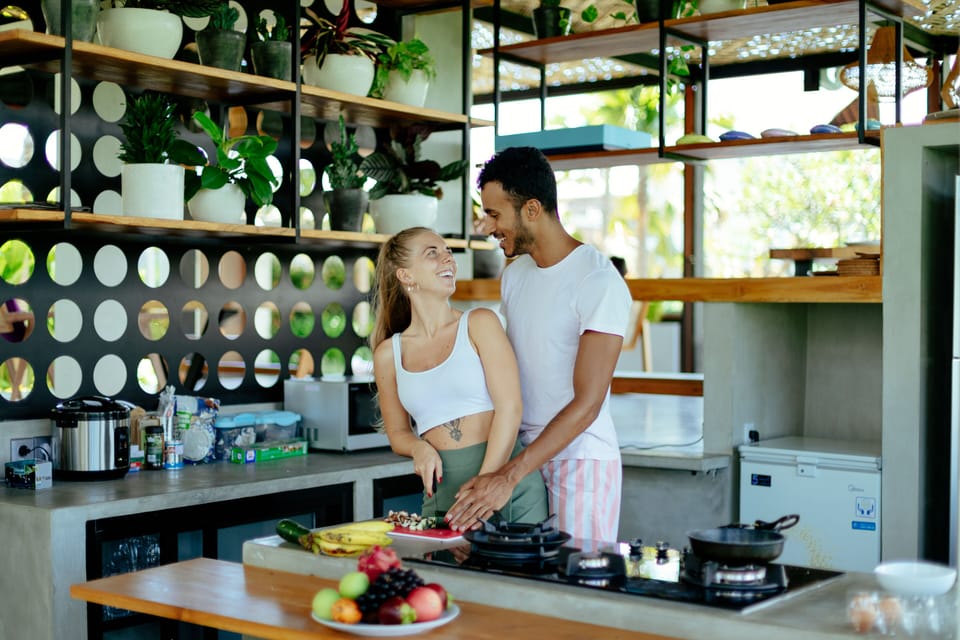 Shared microwave, electric kettle