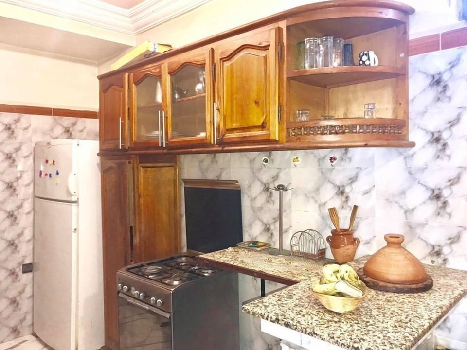 Apartment, 1 Bedroom | Private kitchen | Full-size fridge, stovetop, cookware/dishes/utensils