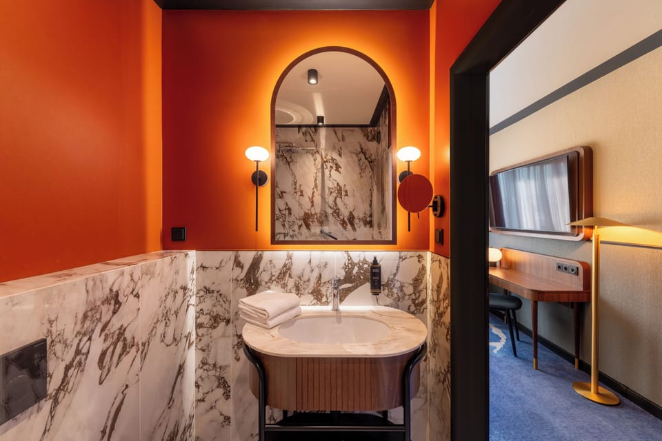 Eco-friendly toiletries, towels