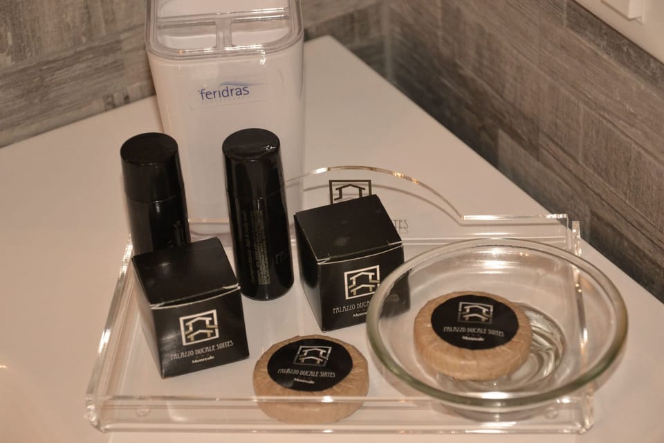 Free toiletries, hair dryer, bidet, towels