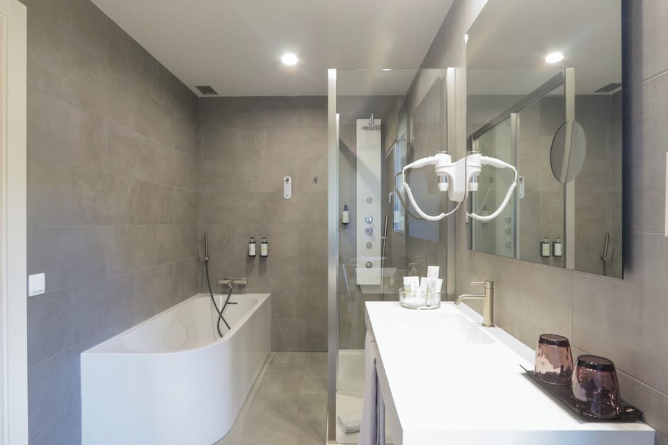 Suite | Bathroom | Eco-friendly toiletries, hair dryer, toilet paper