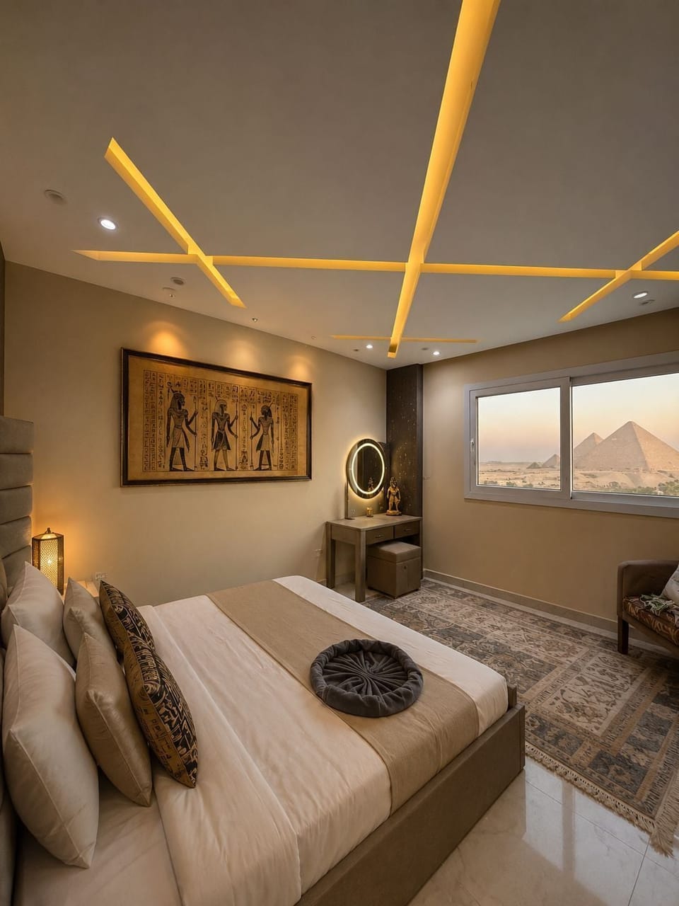 Deluxe Double or Twin Room,Pyramids View | Premium bedding, free minibar, desk, soundproofing