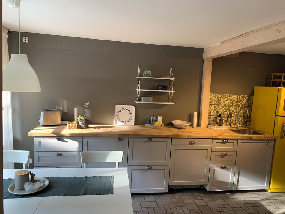 Condo, 2 Bedrooms, Balcony, Garden View (incl. EUR 80 Cleaning fee) | Private kitchen | Full-size fridge, microwave, oven, stovetop