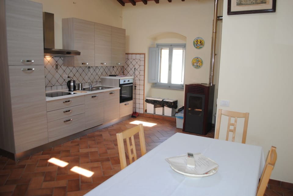 Basic Apartment | Private kitchen | Espresso maker, coffee/tea maker, full-size fridge, microwave