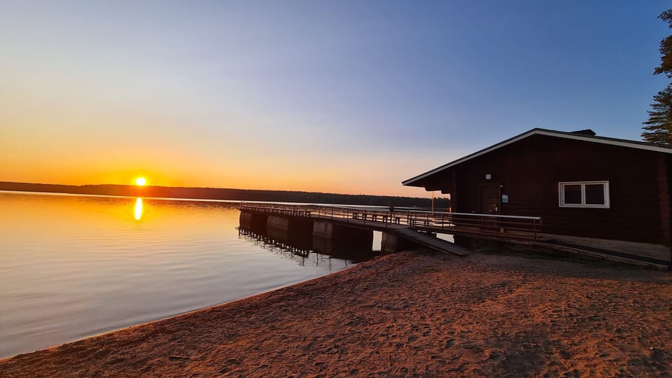 Private beach, rowing, fishing