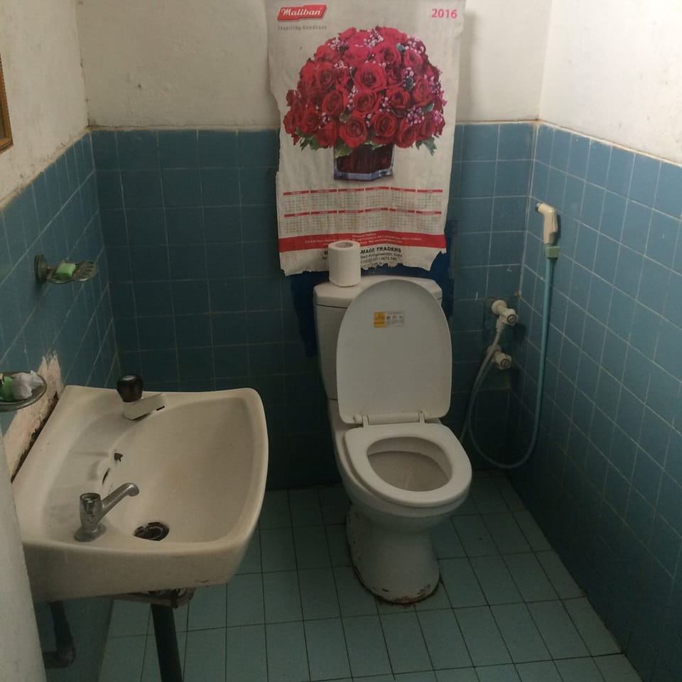Shower, rainfall showerhead, towels
