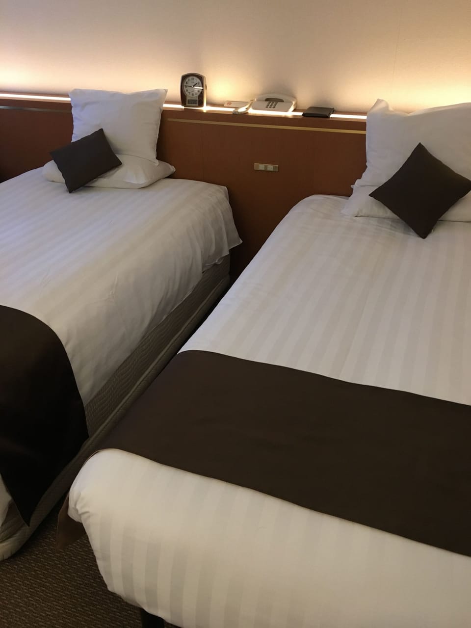 Desk, blackout drapes, bed sheets