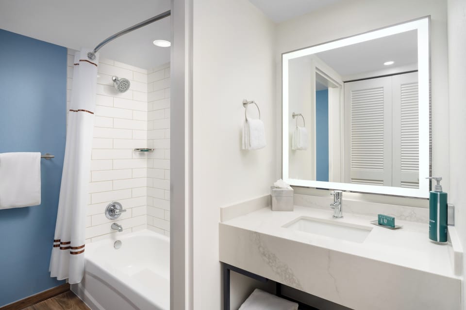 Free toiletries, hair dryer, towels