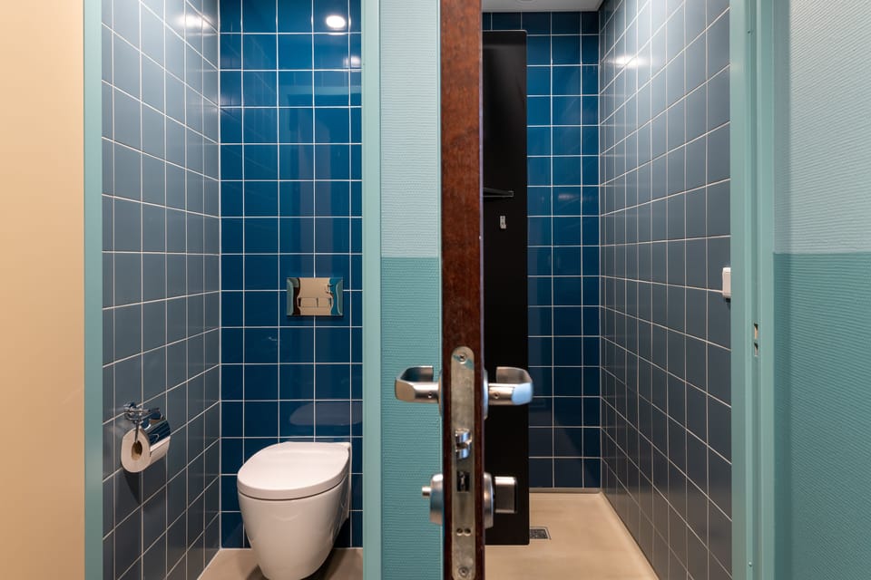 Shower, eco-friendly toiletries, towels