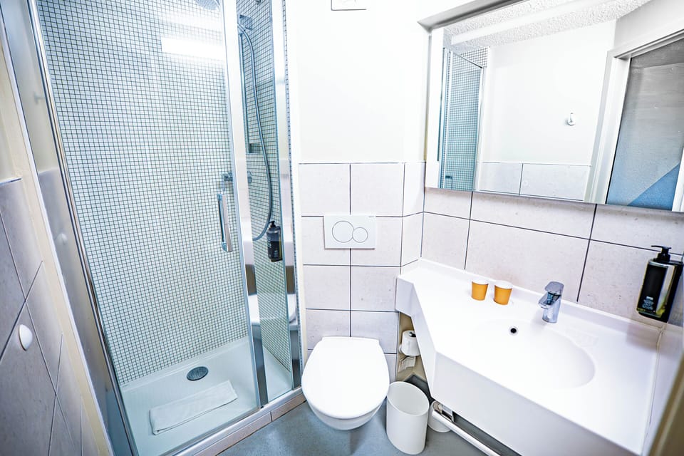Shower, eco-friendly toiletries, hair dryer (on request), towels