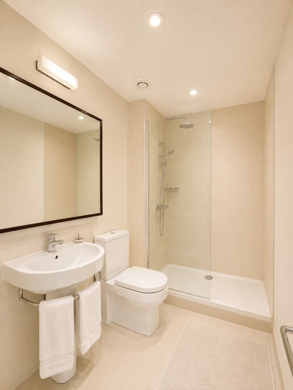 Family Room | Bathroom | Combined shower/tub, designer toiletries, hair dryer, towels