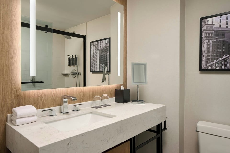 Free toiletries, hair dryer, towels