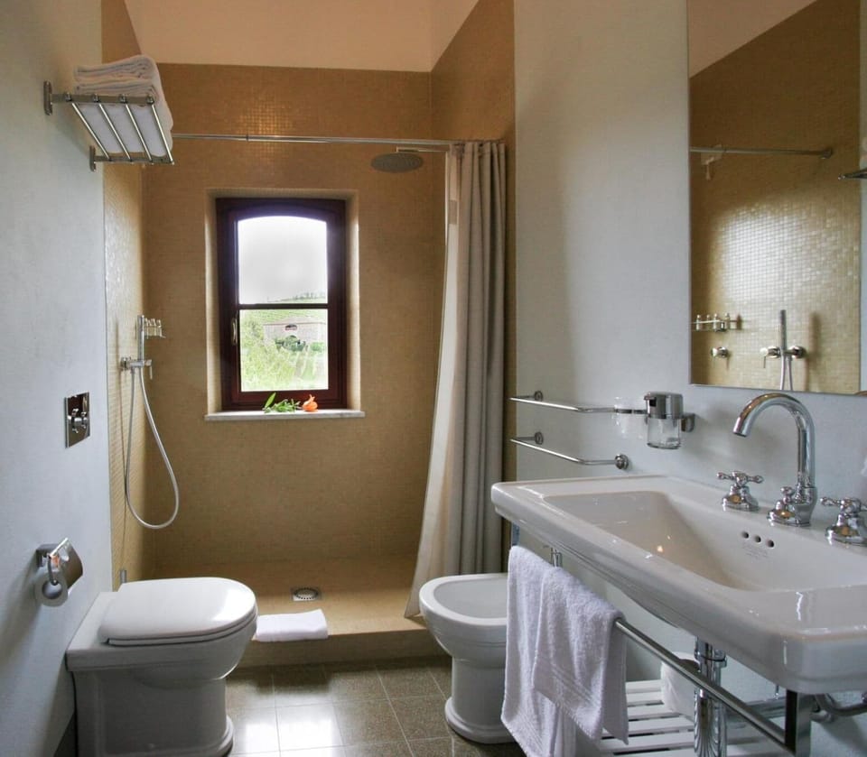 Superior Double Room (n.1) | Bathroom | Shower, free toiletries, bathrobes, bidet