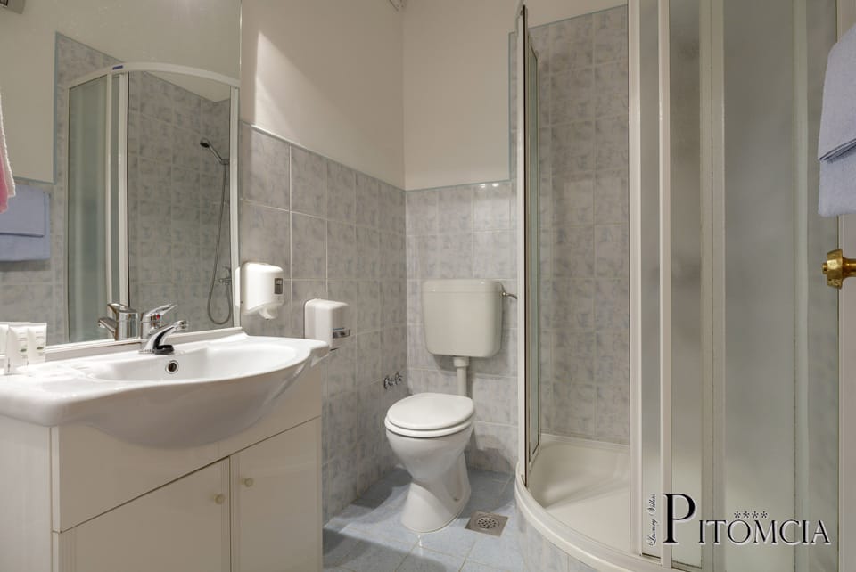 Double Room, Terrace, Sea View (1st Floor) | Bathroom | Shower, free toiletries, hair dryer, towels