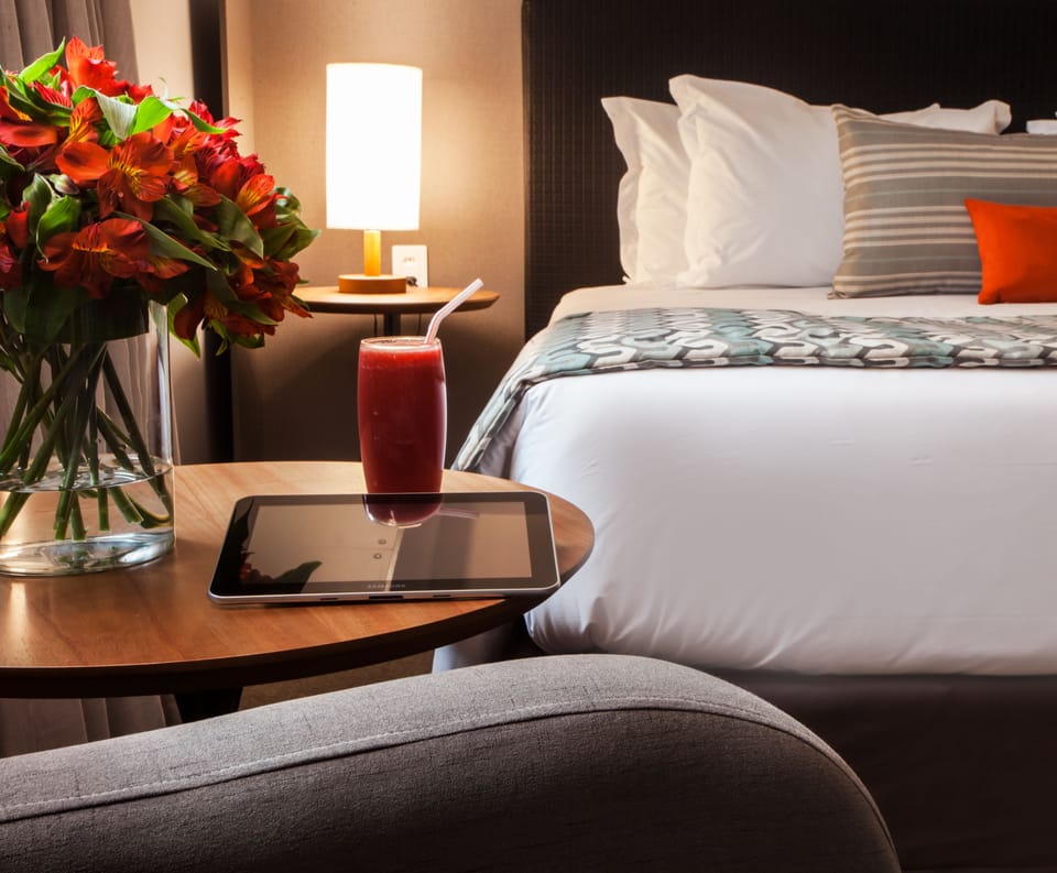 Premium Room, 1 King Bed | Room service - dining