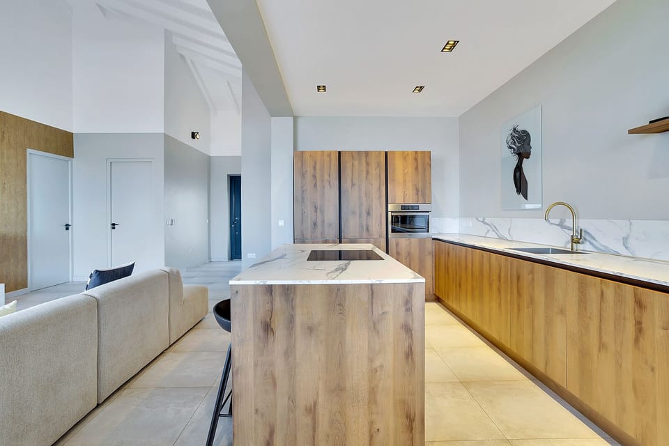 Penthouse, 3 Bedrooms, Sea View | Private kitchen | Shared fridge, espresso maker, coffee/tea maker, electric kettle