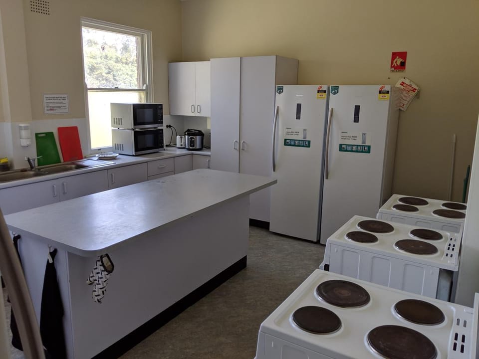 Shared fridge, microwave