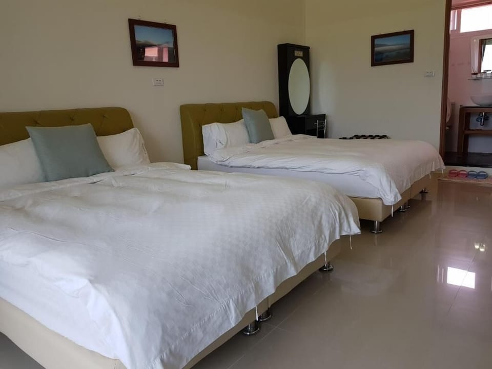 Comfort Quadruple Room, 2 Double Beds, Mountainside | Desk, laptop workspace, soundproofing, free WiFi