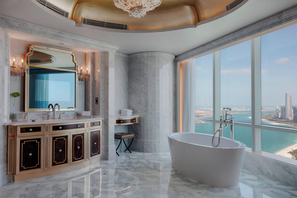 Suite, 1 Bedroom, Sea View | Bathroom | Separate tub and shower, hair dryer, bathrobes, slippers