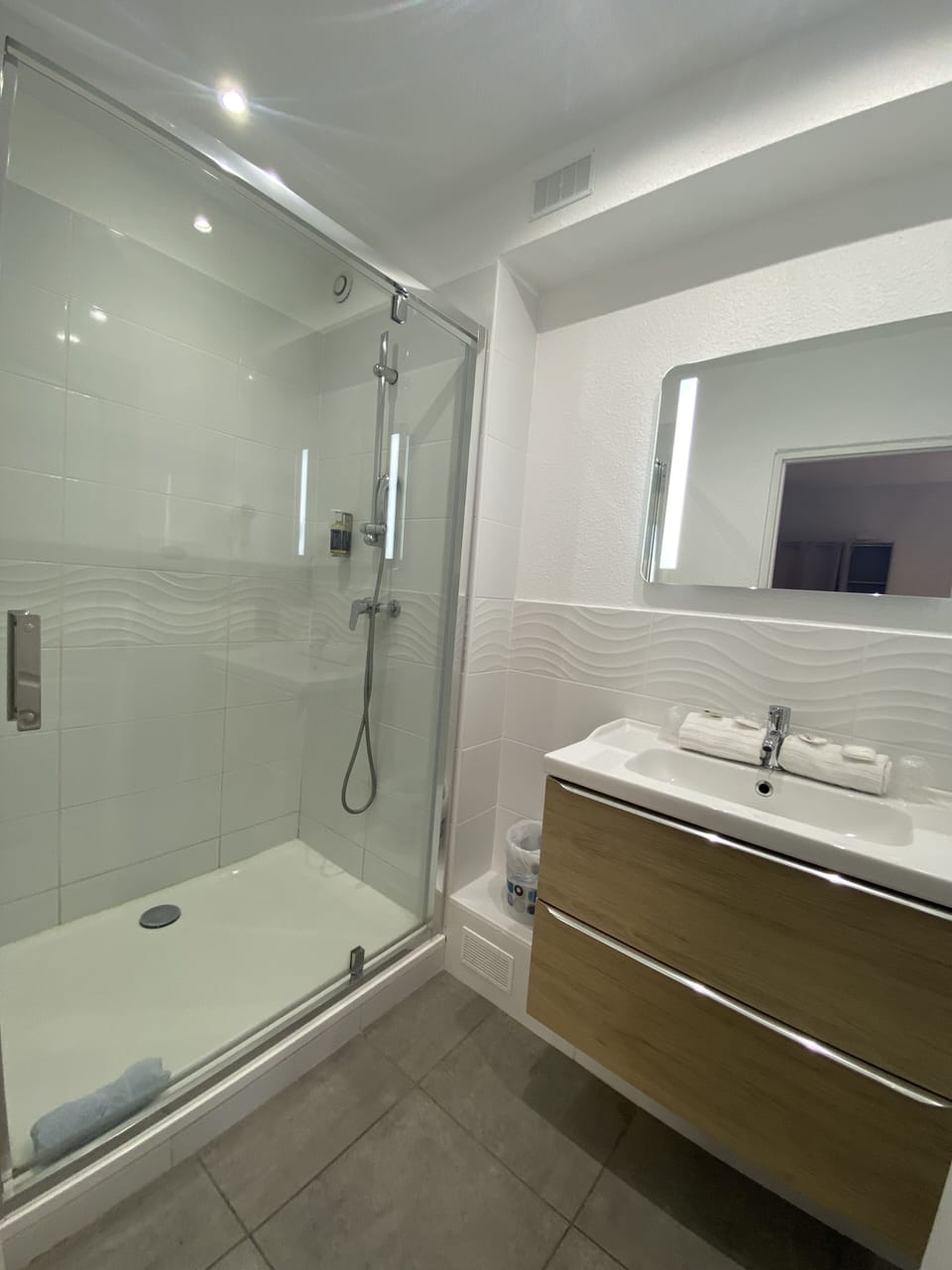 Free toiletries, hair dryer, towels
