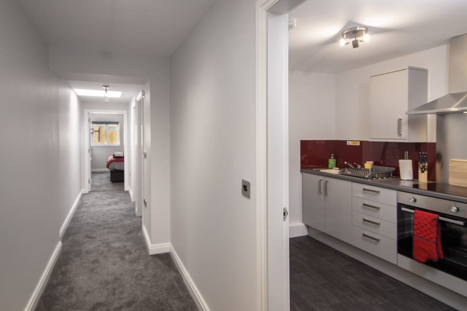 Apartment | Private kitchen | Fridge, microwave, oven, stovetop