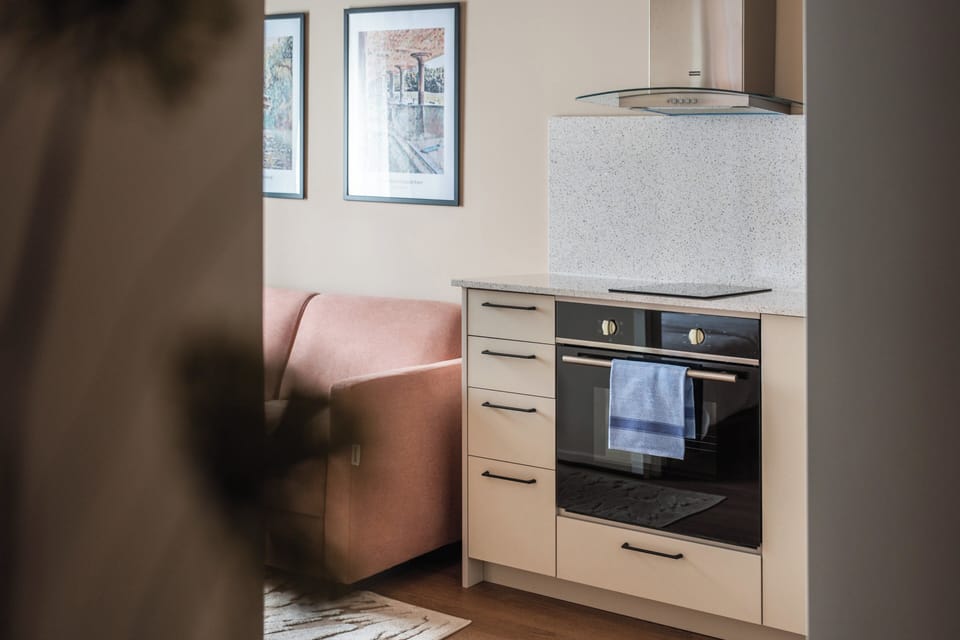 One Bedroom Apartment | Private kitchen | Fridge, oven, stovetop, dishwasher