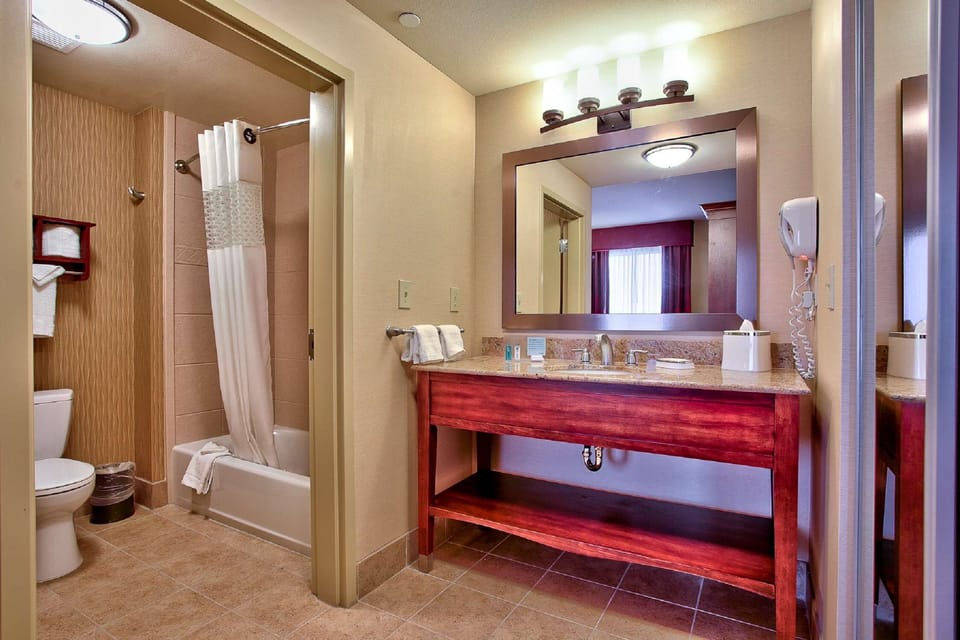 Free toiletries, hair dryer, towels