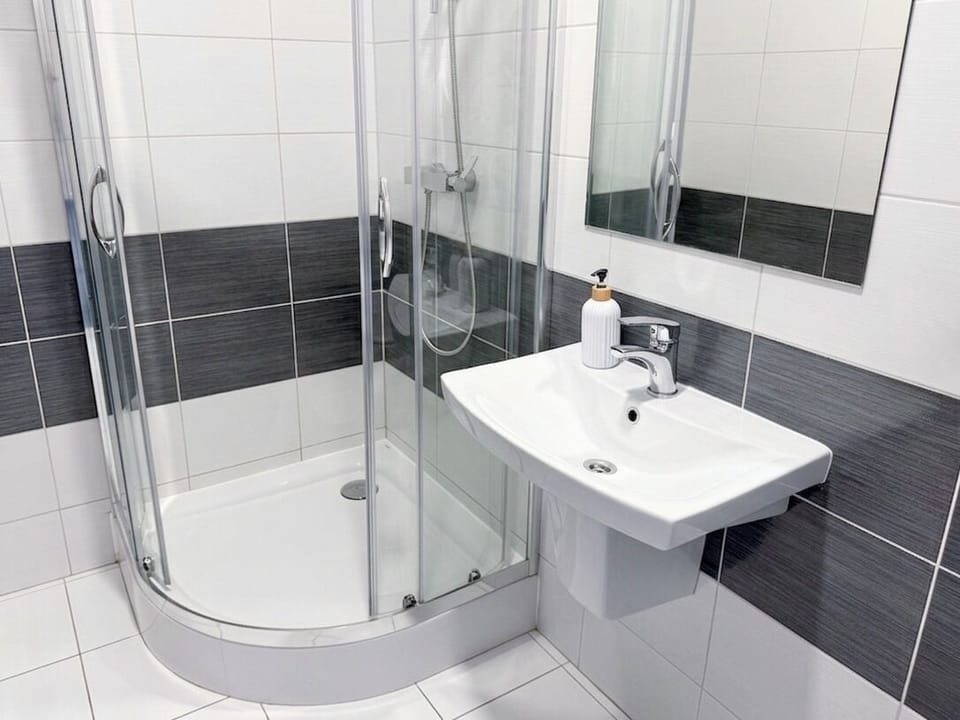 Apartment | Bathroom | Shower, towels, soap, shampoo