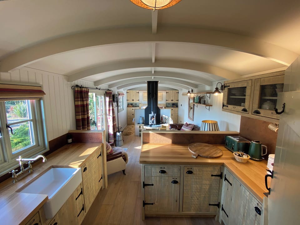 Shepherd's Hut | Private kitchen | Coffee/tea maker, electric kettle