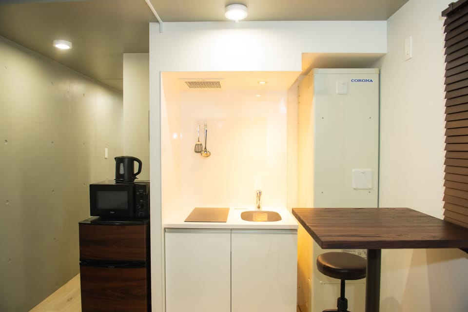 Double Bed Room | Private kitchen | Full-size fridge, microwave, stovetop, electric kettle