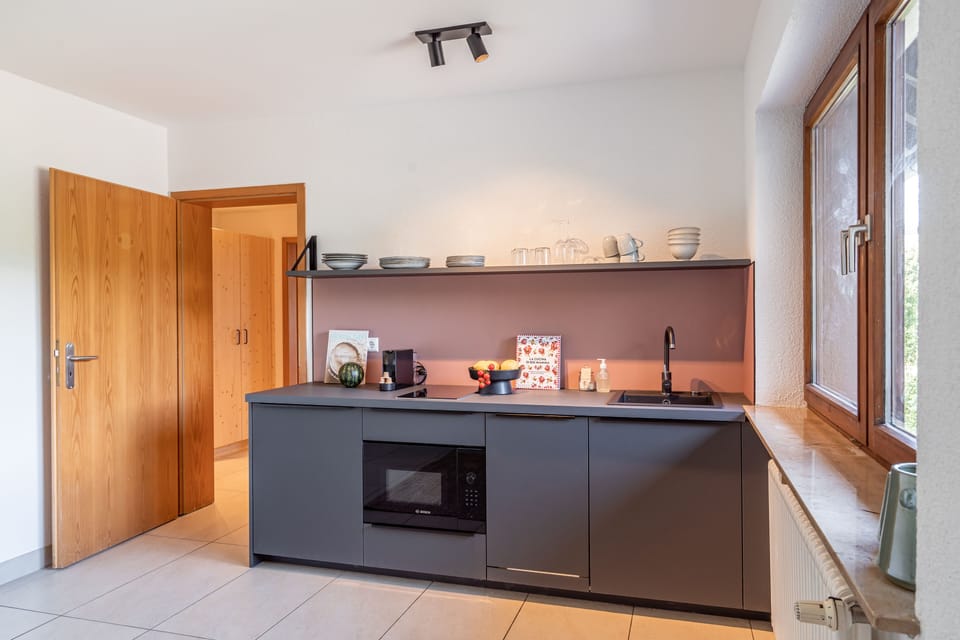 Family Apartment | Private kitchen | Full-size fridge, stovetop, dishwasher, espresso maker