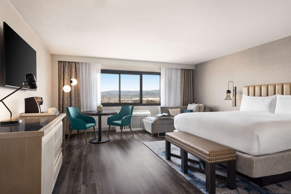 In-room safe, desk, laptop workspace, iron/ironing board