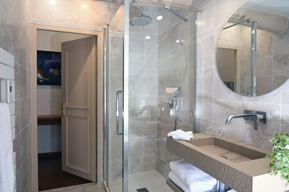 Spacious Double Room | Bathroom | Shower, rainfall showerhead, eco-friendly toiletries, hair dryer