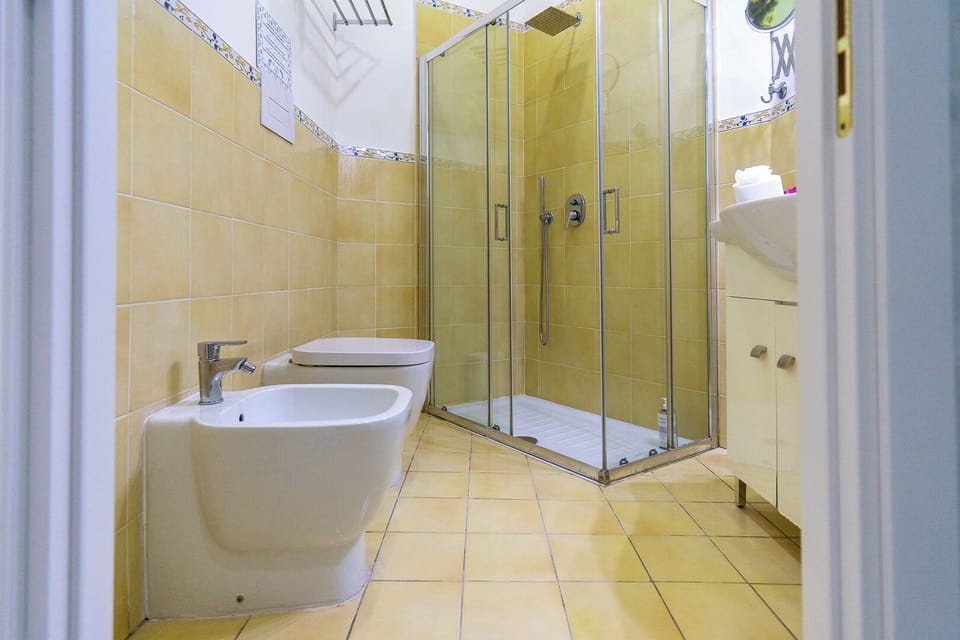 Deluxe Room | Bathroom | Shower, rainfall showerhead, bidet, towels