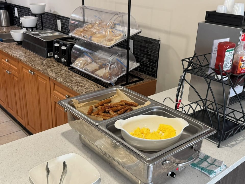 Free daily self-serve breakfast
