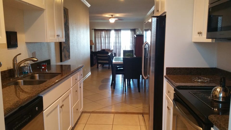 Condo, 2 Bedrooms, 2 Bathrooms | Private kitchen | Full-size fridge, microwave, oven, stovetop