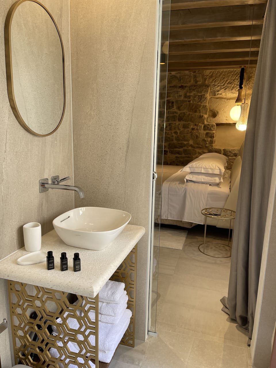 Superior Double Room | Bathroom | Designer toiletries, hair dryer, bathrobes, slippers