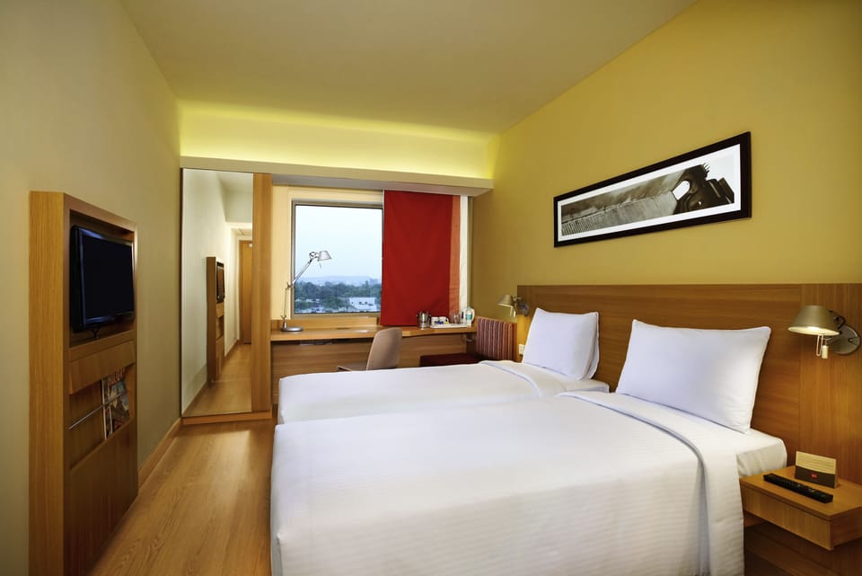 In-room safe, desk, laptop workspace, blackout drapes