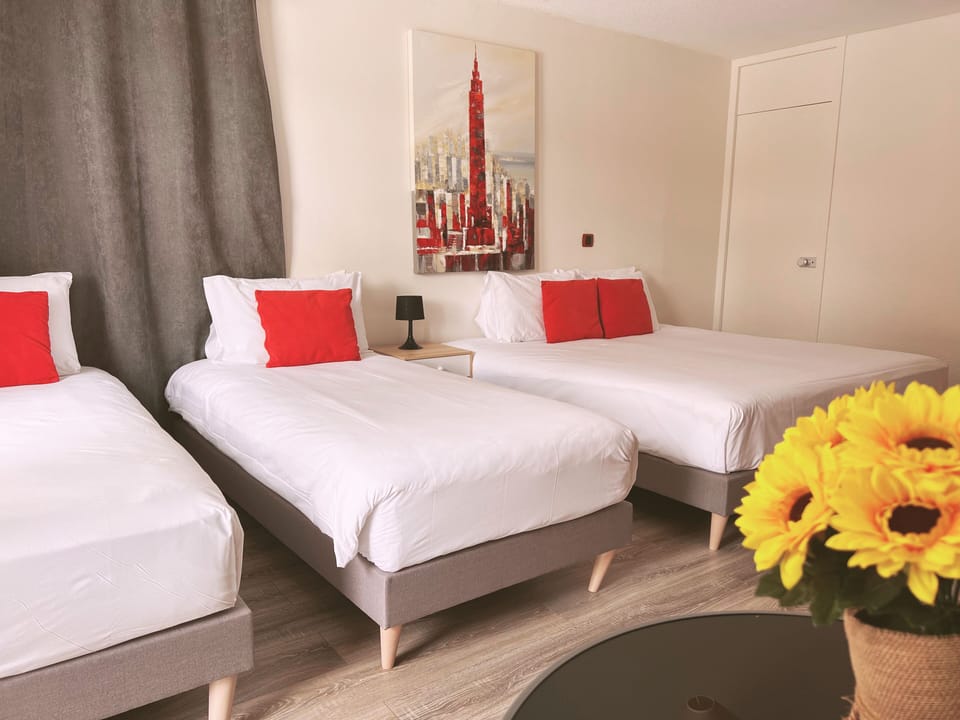 Family Room | Blackout drapes, free cribs/infant beds, free WiFi, bed sheets
