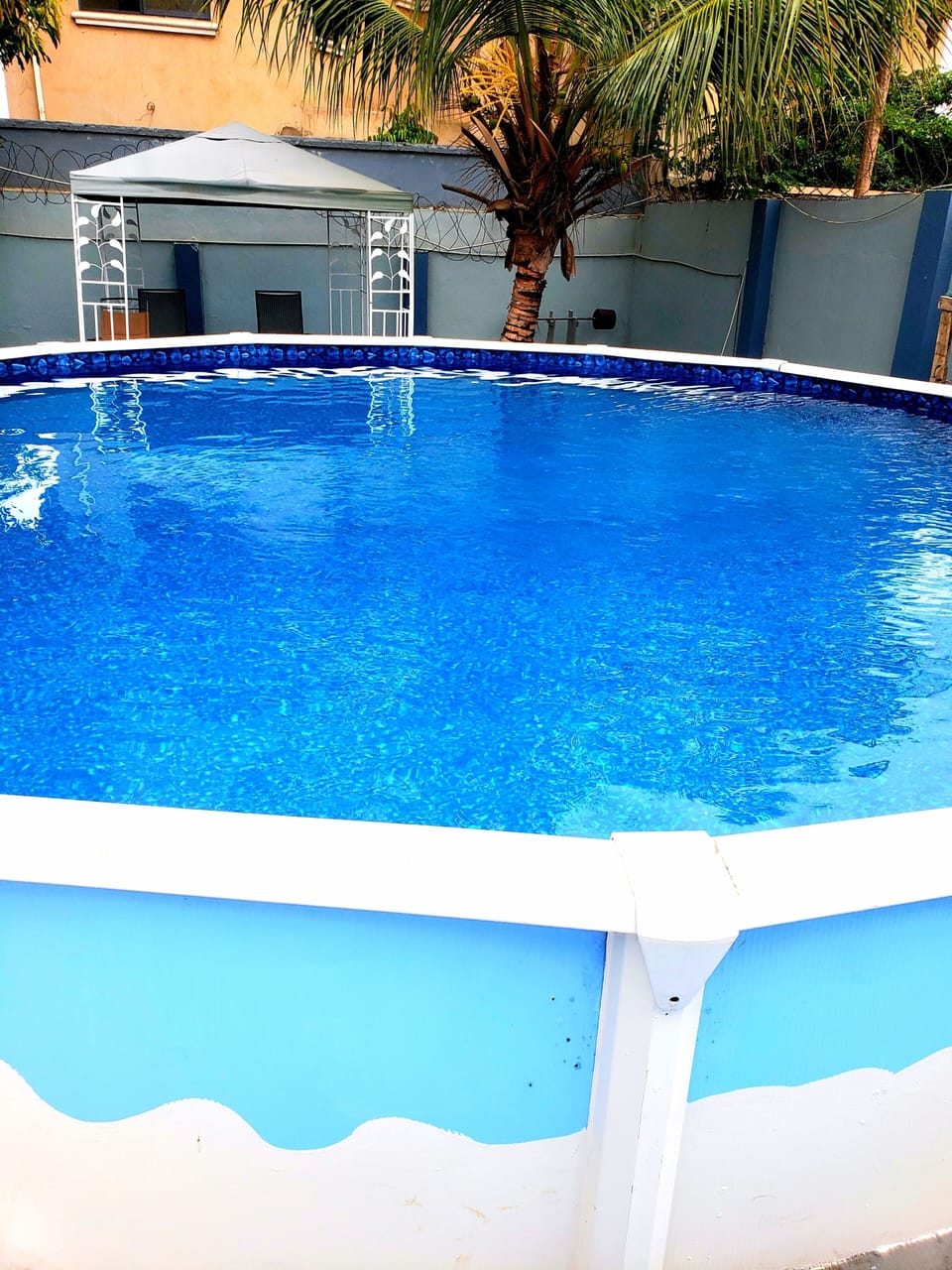 Outdoor pool, free cabanas, pool umbrellas