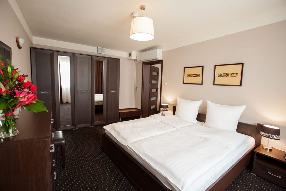 Standard Apartment, 1 King Bed | Pillowtop beds, desk, iron/ironing board, free WiFi