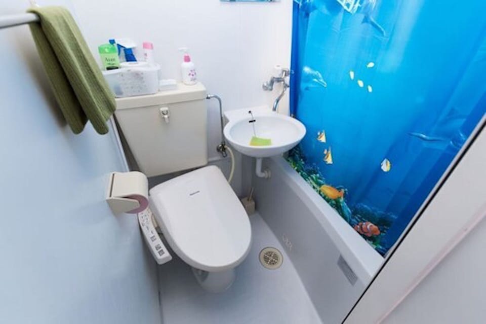 Studio Apartment | Bathroom | Combined shower/tub, free toiletries, slippers, towels