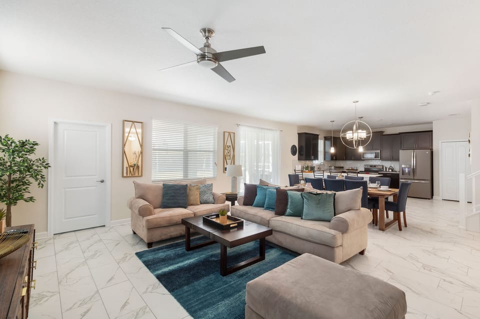House, Multiple Beds (1520 FD 6BR Luxury Villa Pool, Game R) | Living room | TV